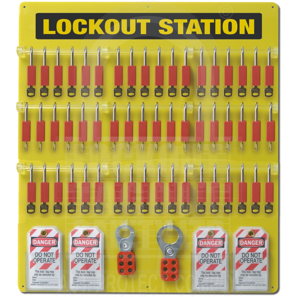 Custom Lockout Tagout Board 54 Padlock Capacity