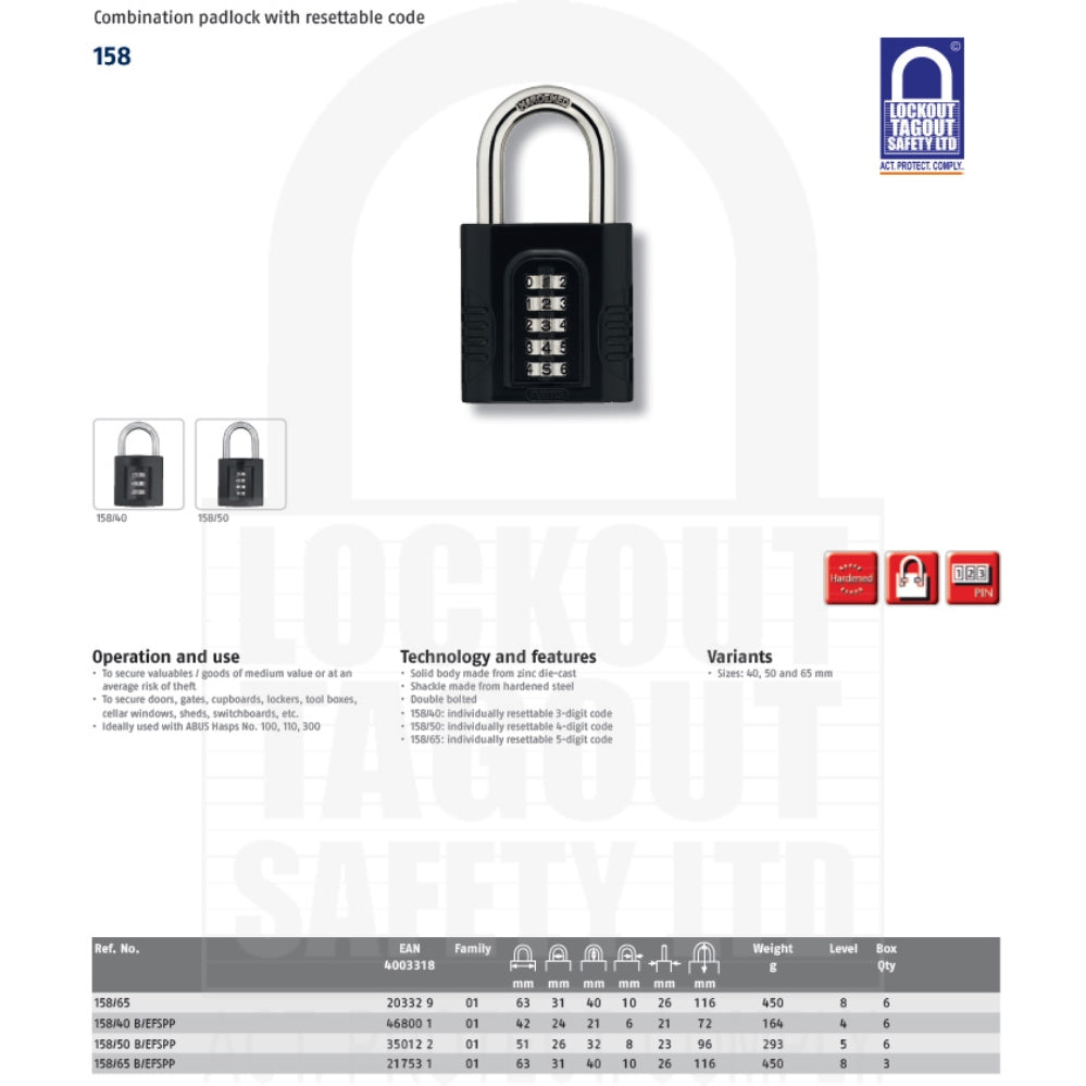 ABUS 158/65 Combination Lock