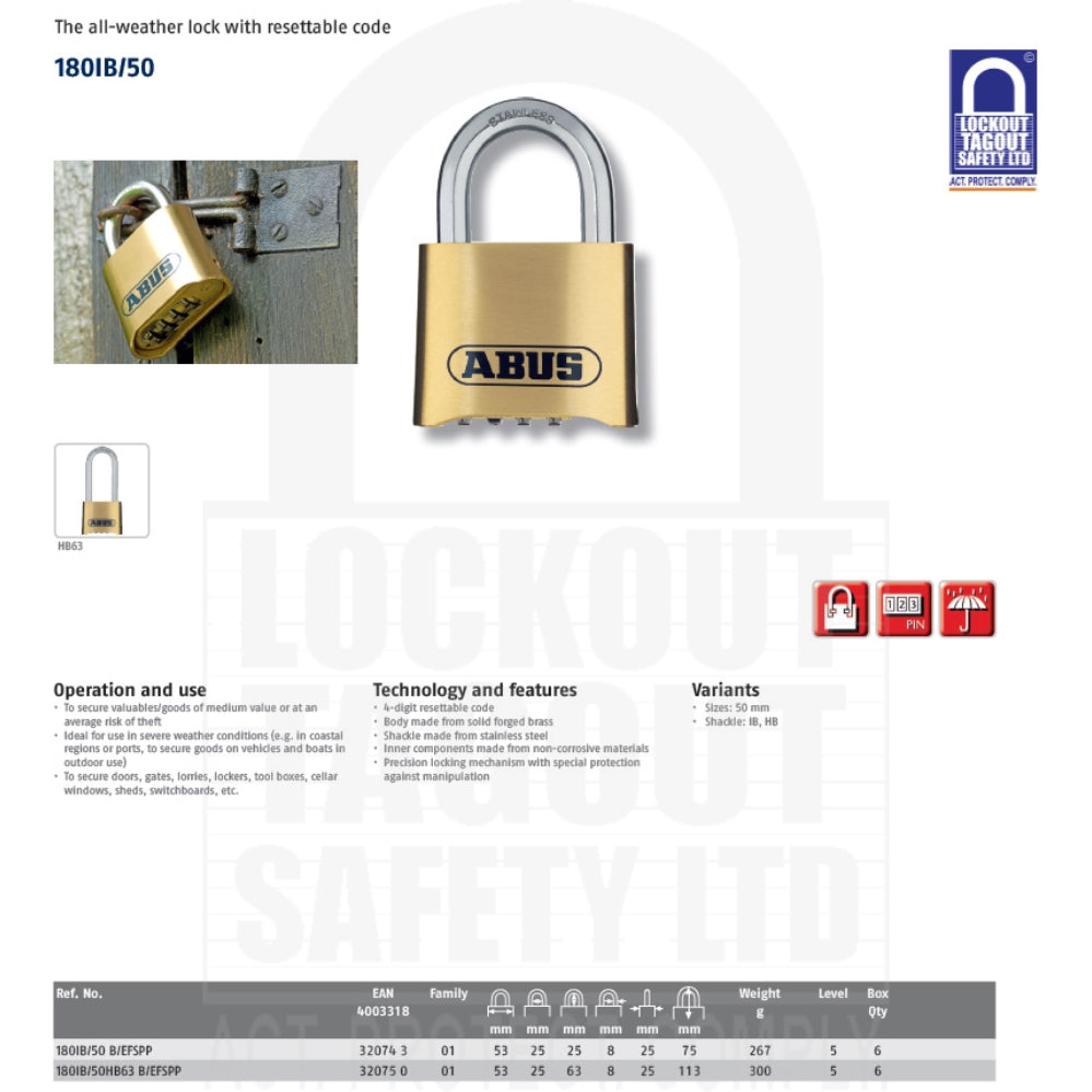 Abus 180IB Combination Padlock