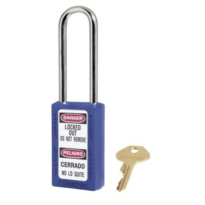 Blue 411 Padlock Keyed Alike with Long Shackle