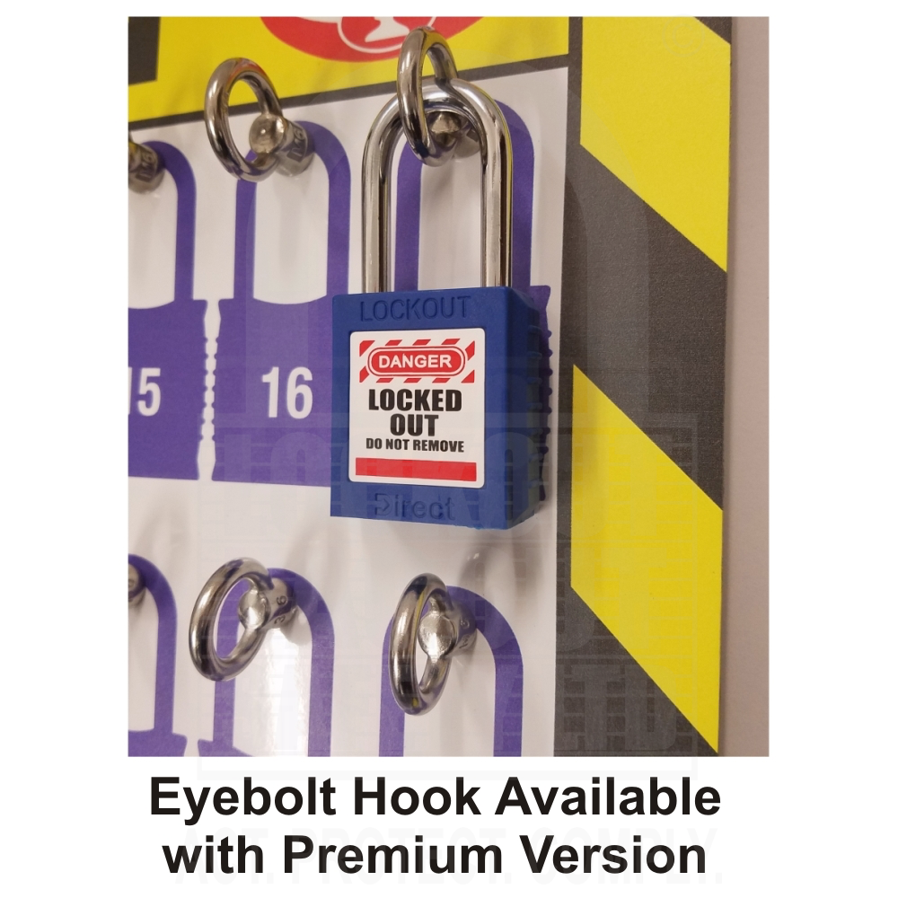 Lockout Tagout Board 10 Padlock Capacity