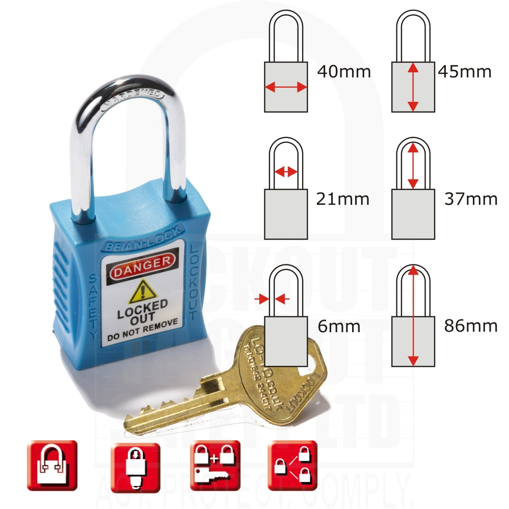 Dark Blue Authorised Person (AP) & Lockout AP (LAP) Padlock