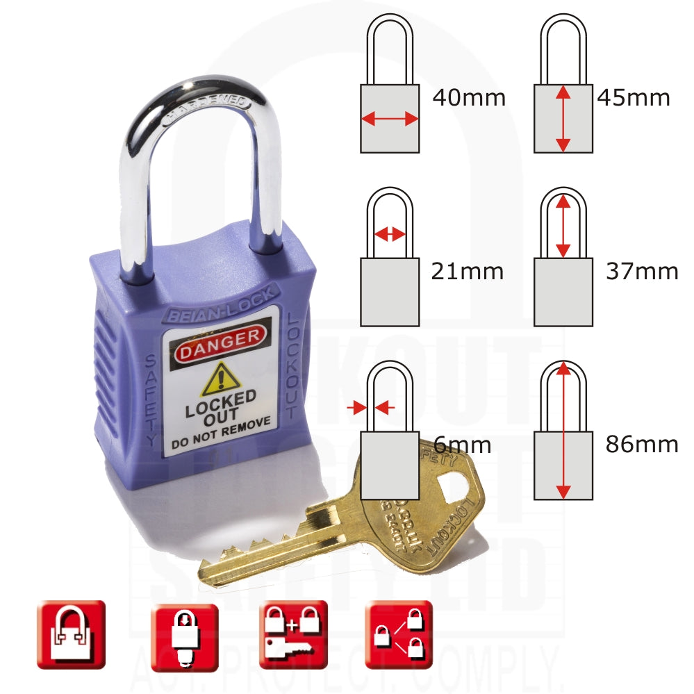 TESCO Purple Site Manager Lockout Box Padlock