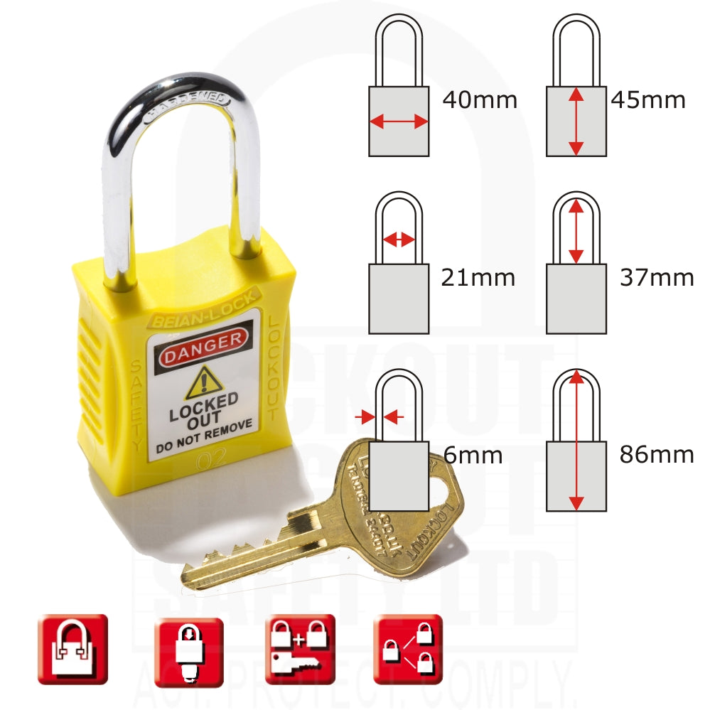 Yellow Store Technician Company Padlock