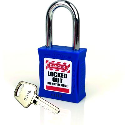 PL201-BLU Lockout Tagout Safety Padlock Blue