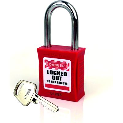 PL201-RED Lockout Tagout Safety Padlock Red