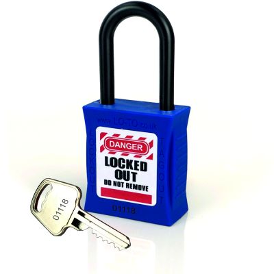 Non Conductive Safety Padlock Blue