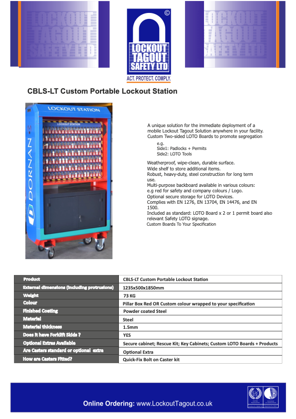 Custom Portable Lockout Station