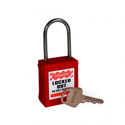 PL211-RED Thin Shackle Safety Padlock