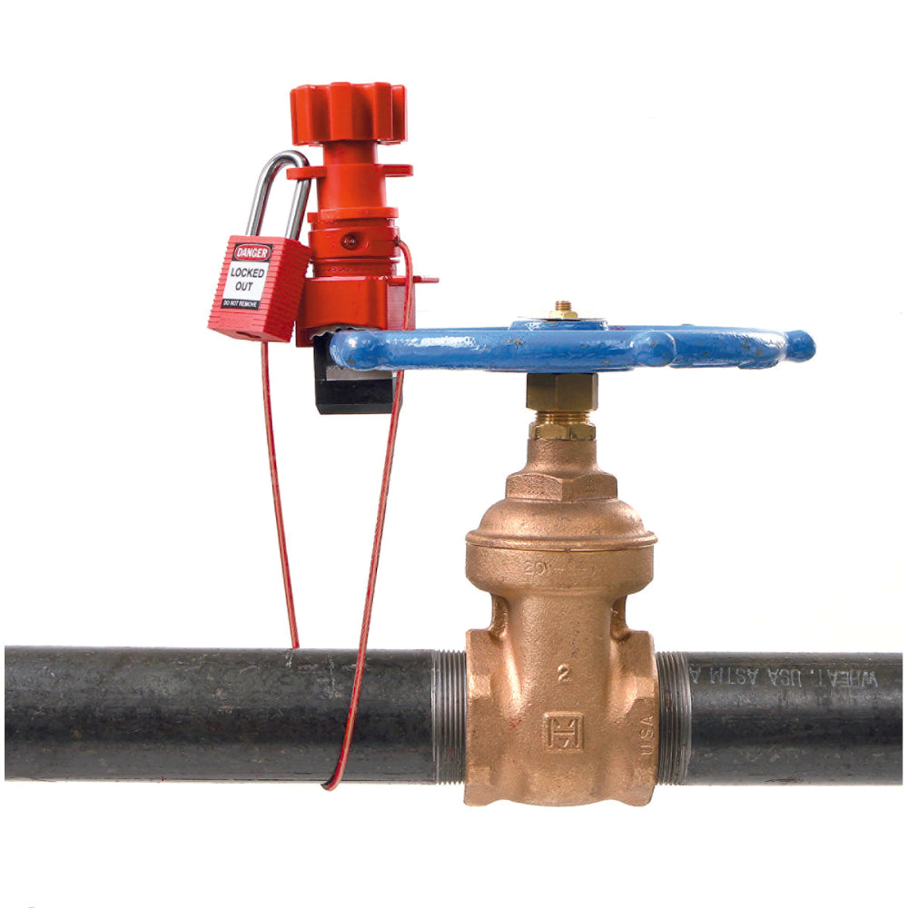 Small Universal Valve Lockout with Arm and Cable