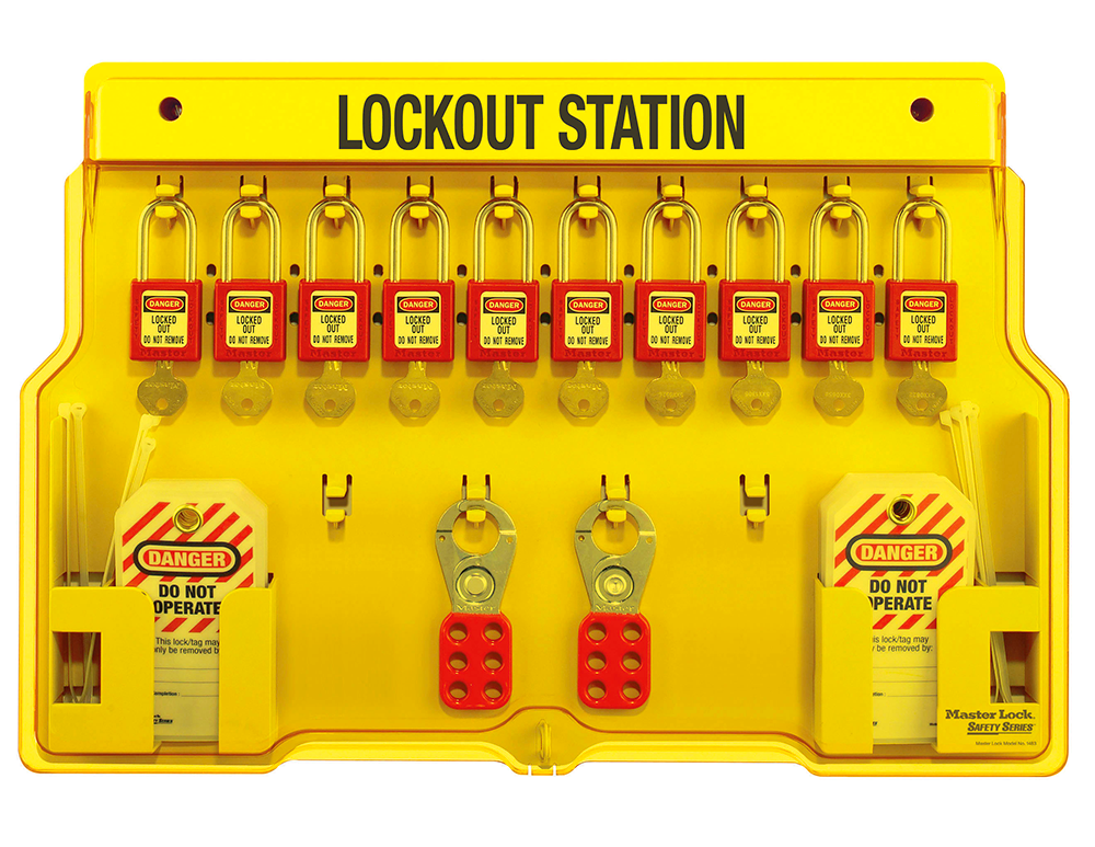 Lockout Tagout Station With Cover 10 Padlock Capacity